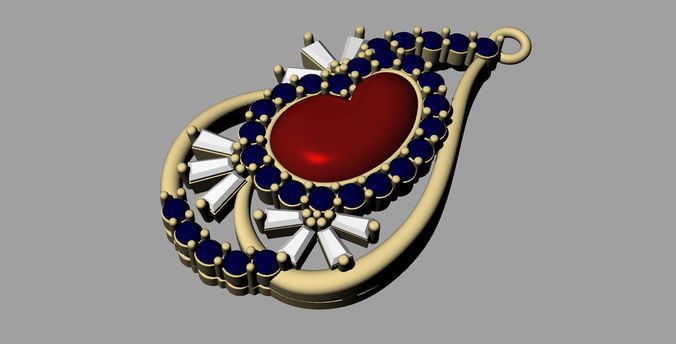 3d printable vintage pendant jewelry 3D print model