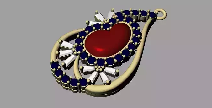 3d printable vintage pendant jewelry 3D print model