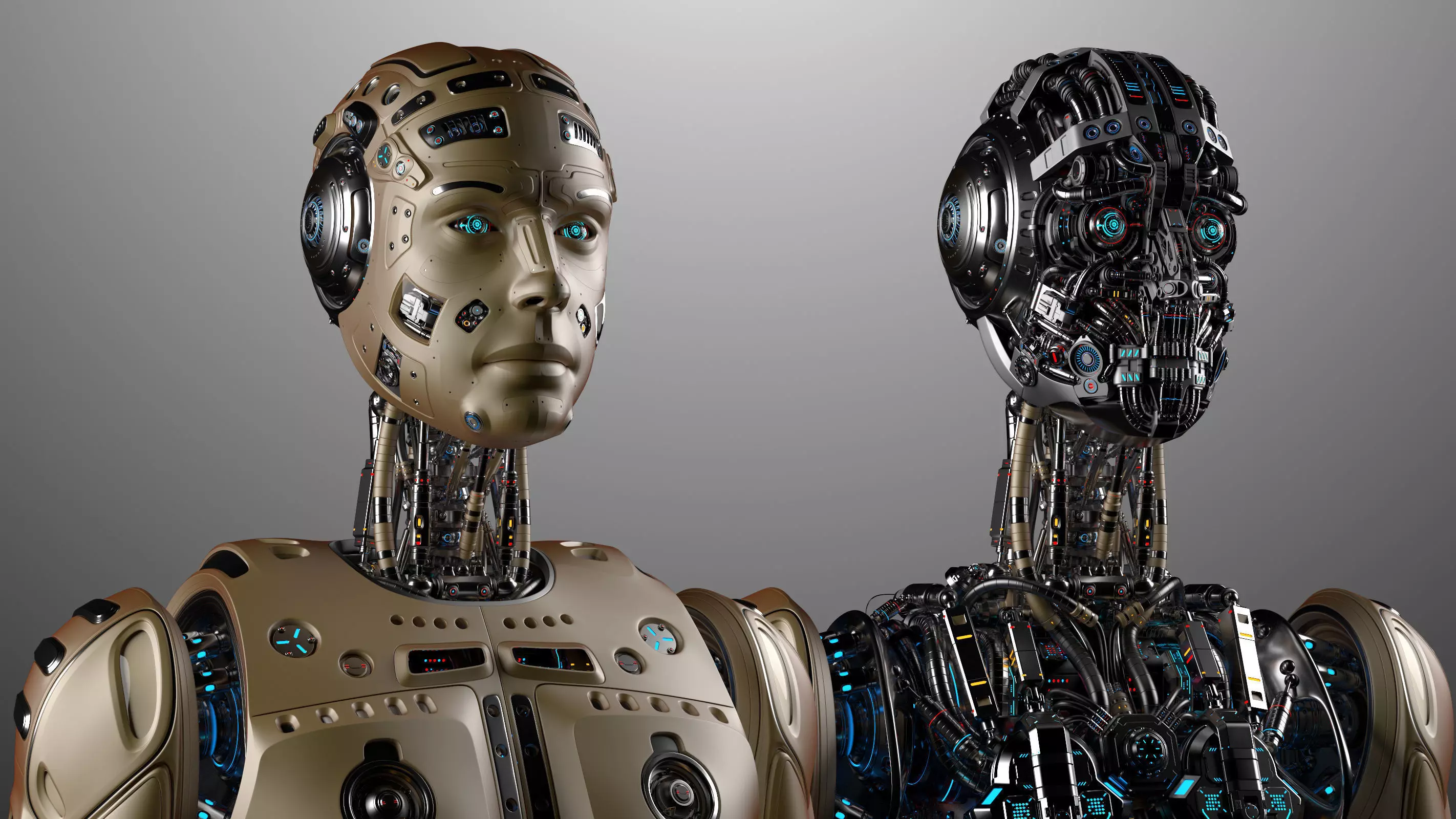 Futuristic Robot Man 3d Model no RIG 3D model_0