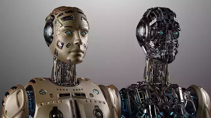 Futuristic Robot Man 3d Model no RIG 3D model