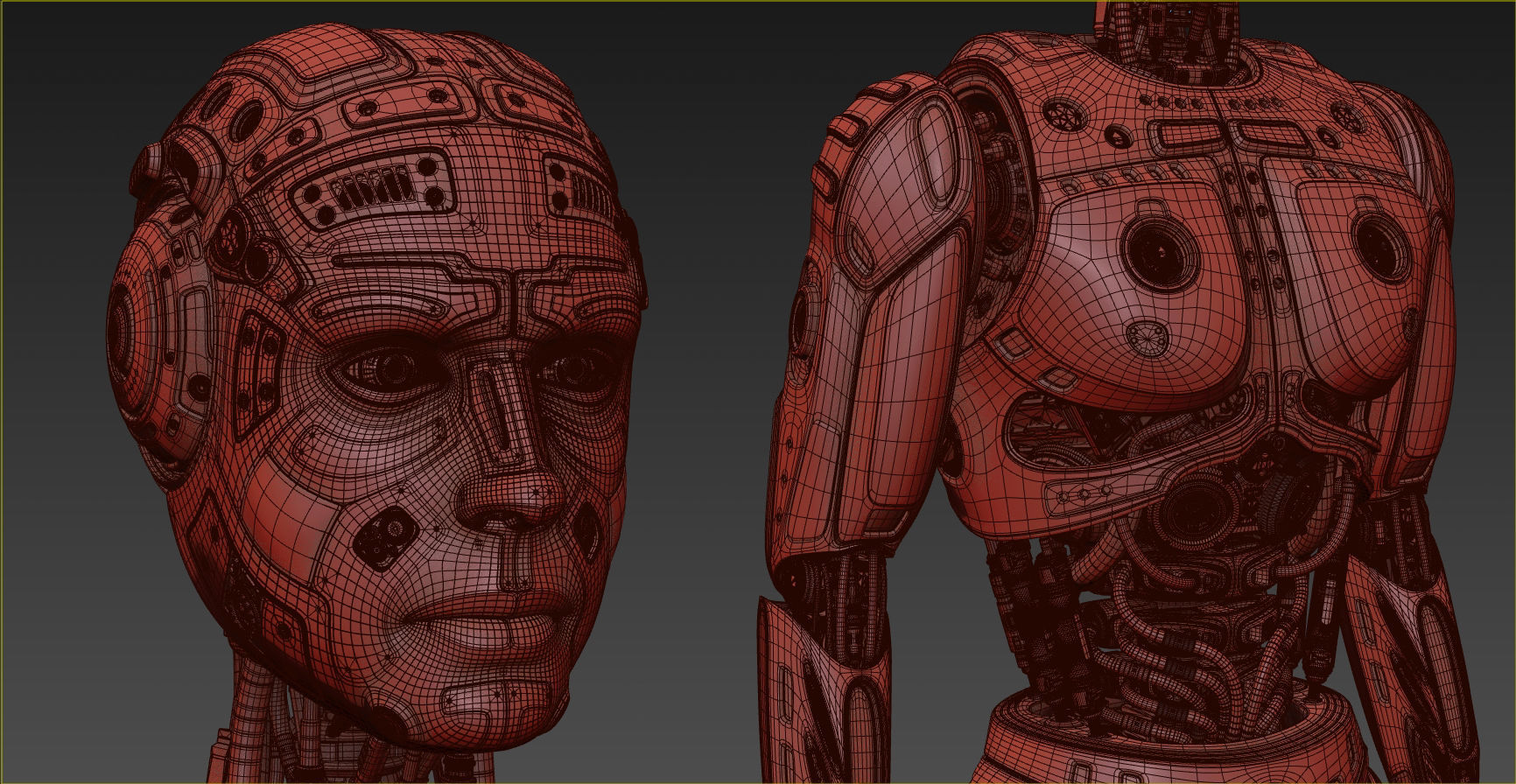 Futuristic Robot Man 3d Model no RIG 3D model_11
