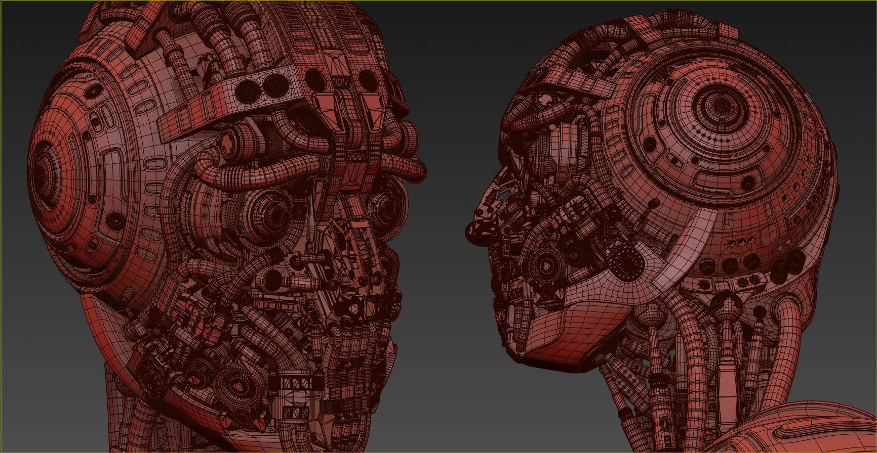 Futuristic Robot Man 3d Model no RIG 3D model_8