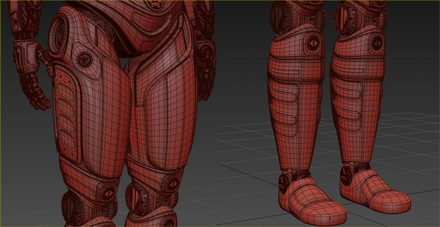 Futuristic Robot Man 3d Model no RIG 3D model_9