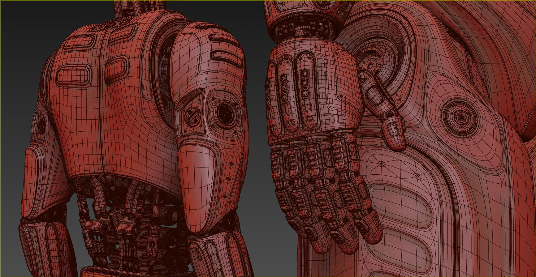 Futuristic Robot Man 3d Model no RIG 3D model_10