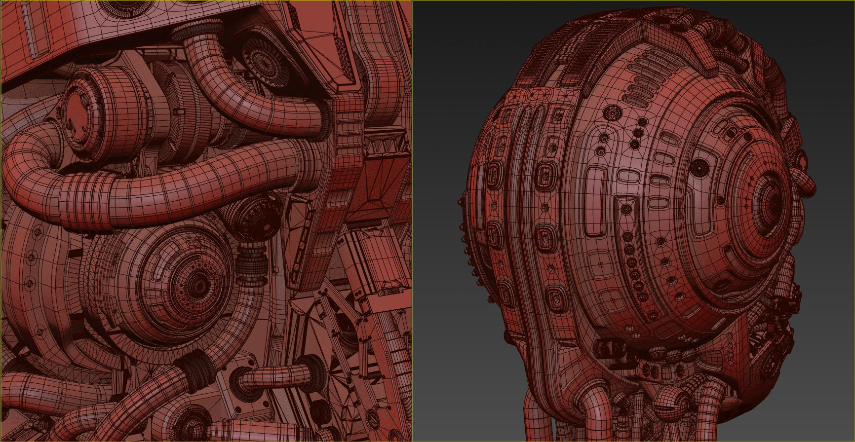 Futuristic Robot Man 3d Model no RIG 3D model_7