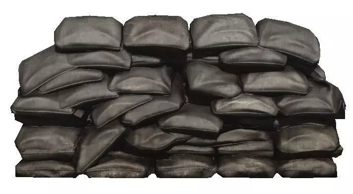 Low poly army sand bags for games Free low-poly 3D model