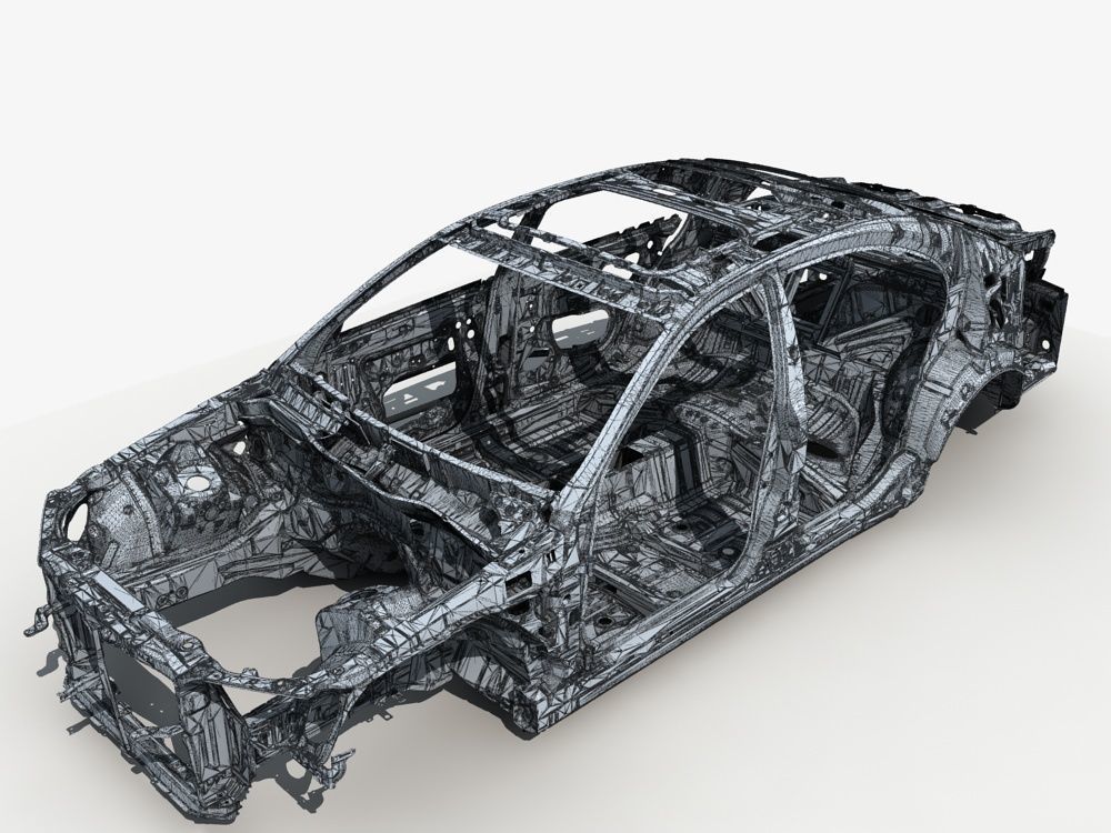 Car Frame 01 3D model_14