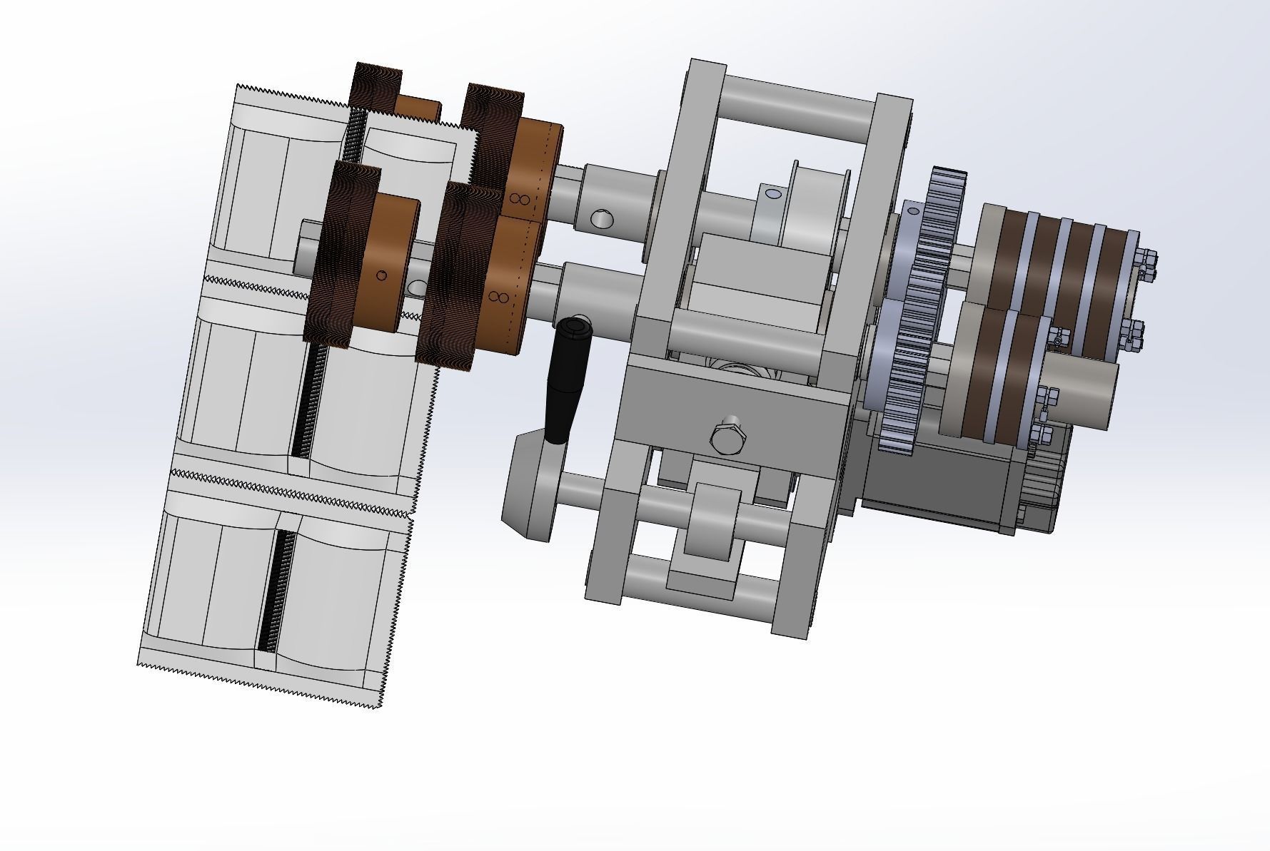 Bag-type product roller conveying mechanism 3D model_7