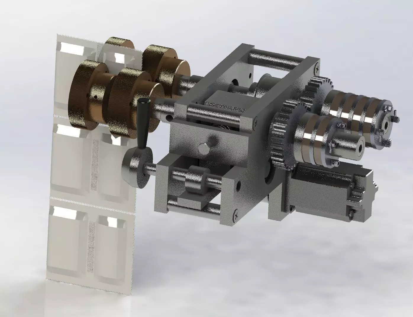 Bag-type product roller conveying mechanism 3D model_0