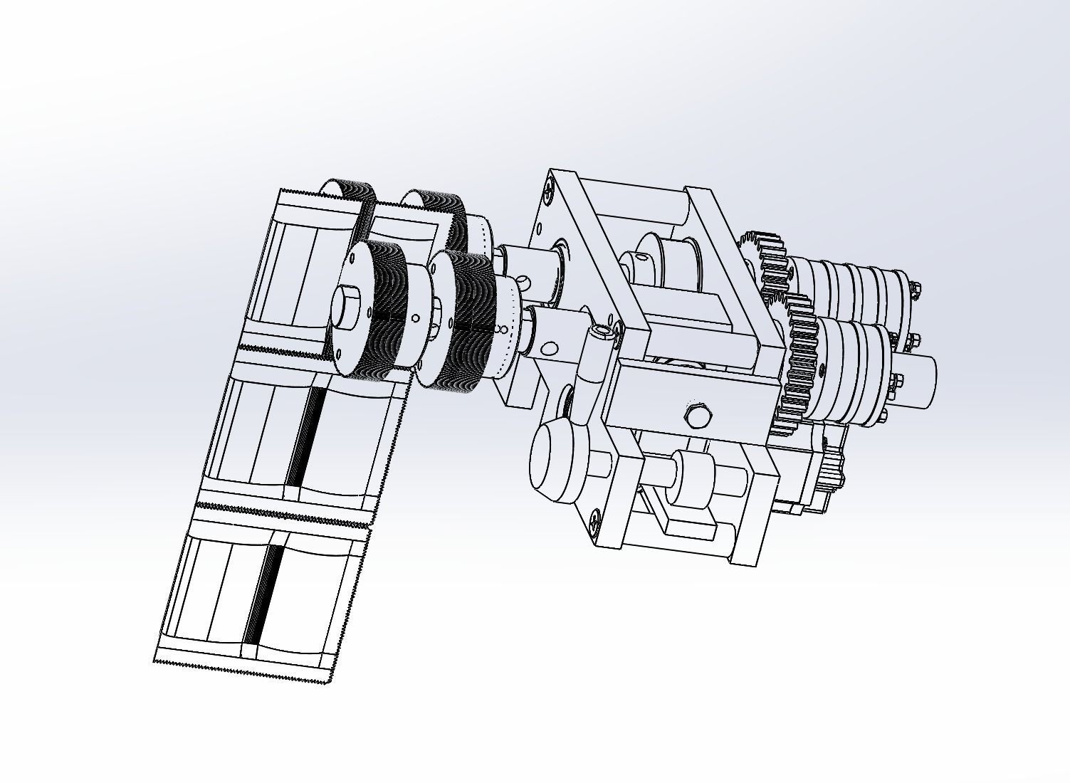 Bag-type product roller conveying mechanism 3D model_12