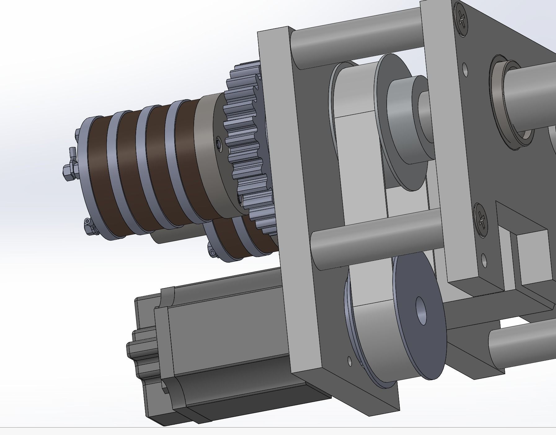 Bag-type product roller conveying mechanism 3D model_6