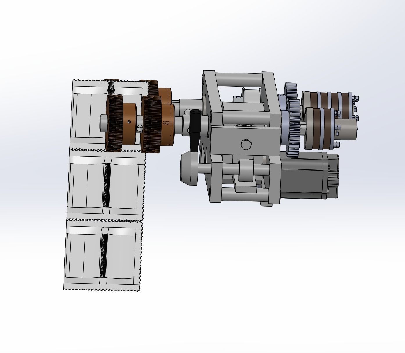 Bag-type product roller conveying mechanism 3D model_5