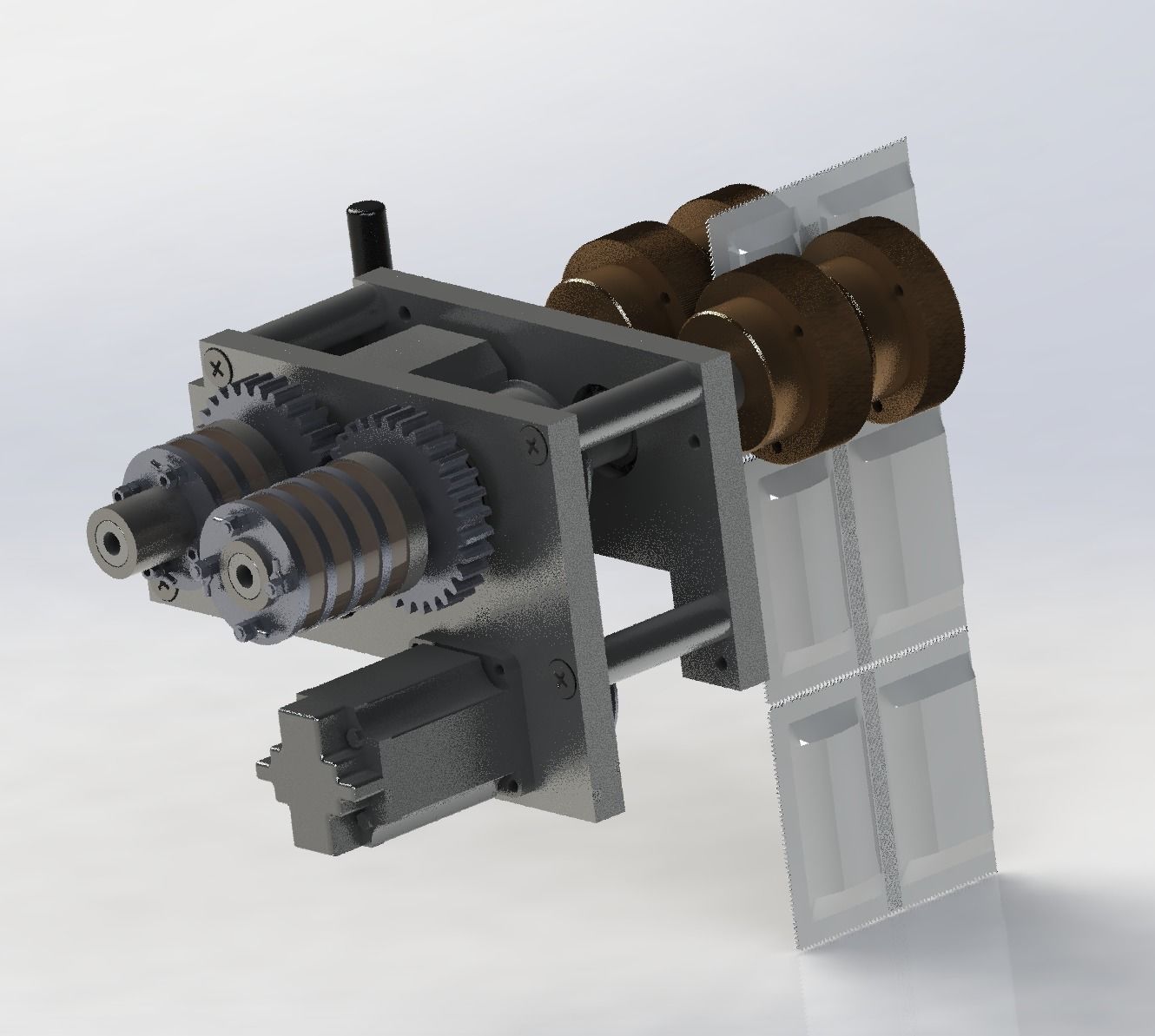 Bag-type product roller conveying mechanism 3D model_1