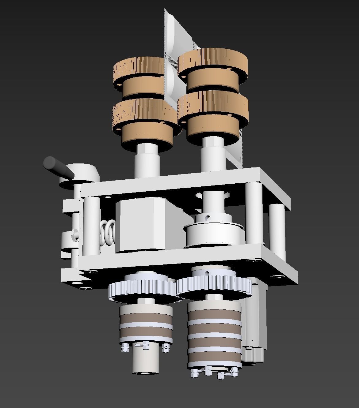 Bag-type product roller conveying mechanism 3D model_3