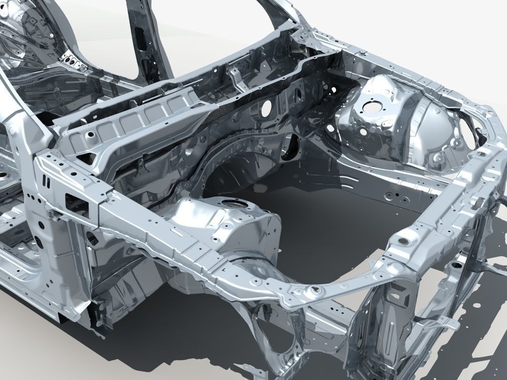 Car Frame 03 3D model_8
