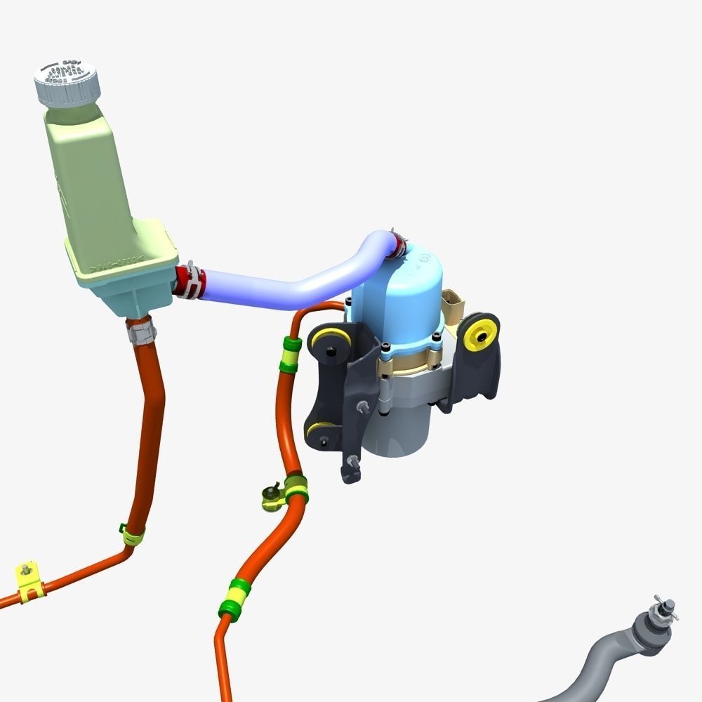 Car Steering System 3D model_6
