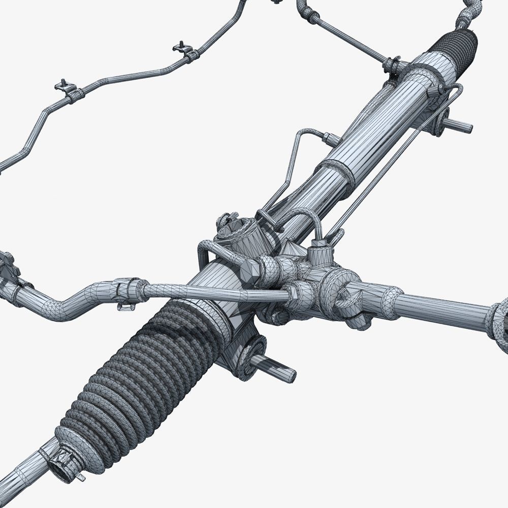 Car Steering System 3D model_9