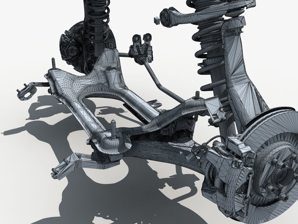 Car Suspension 01 3D model_13