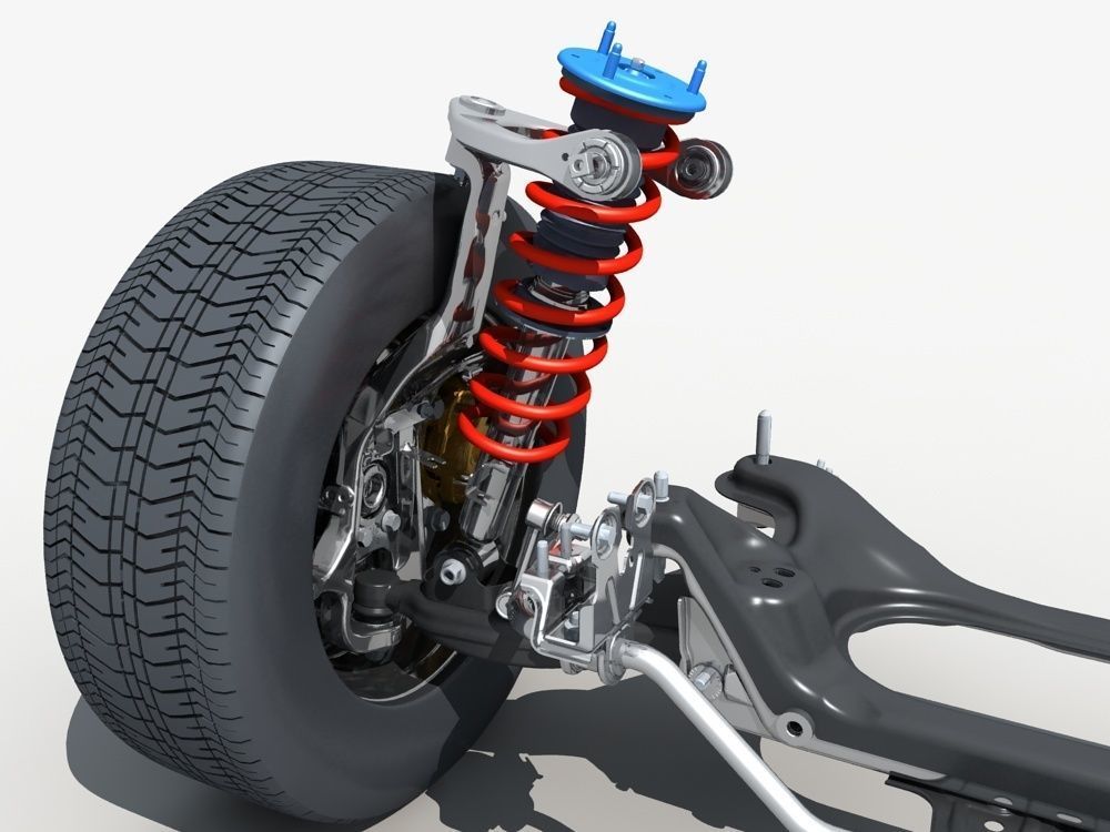 Car Suspension 01 3D model_5