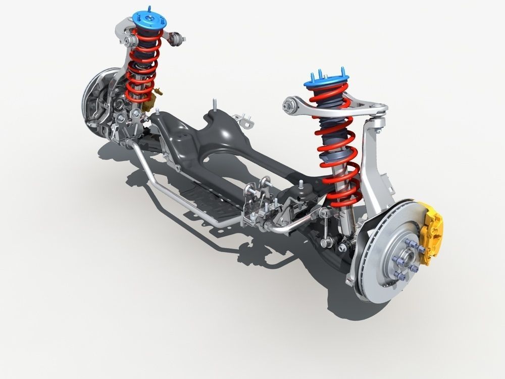 Car Suspension 01 3D model_3