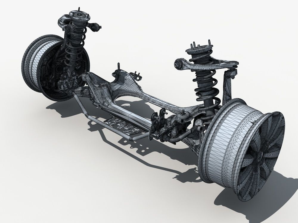 Car Suspension 01 3D model_11
