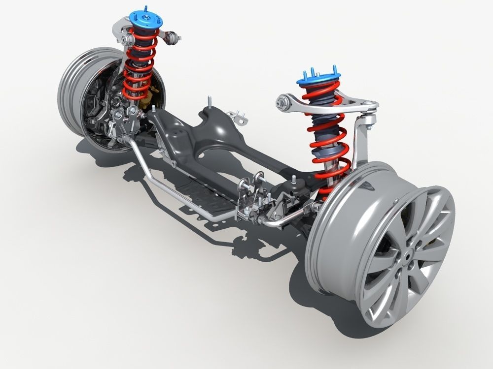 Car Suspension 01 3D model_2
