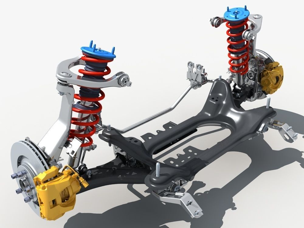 Car Suspension 01 3D model_4