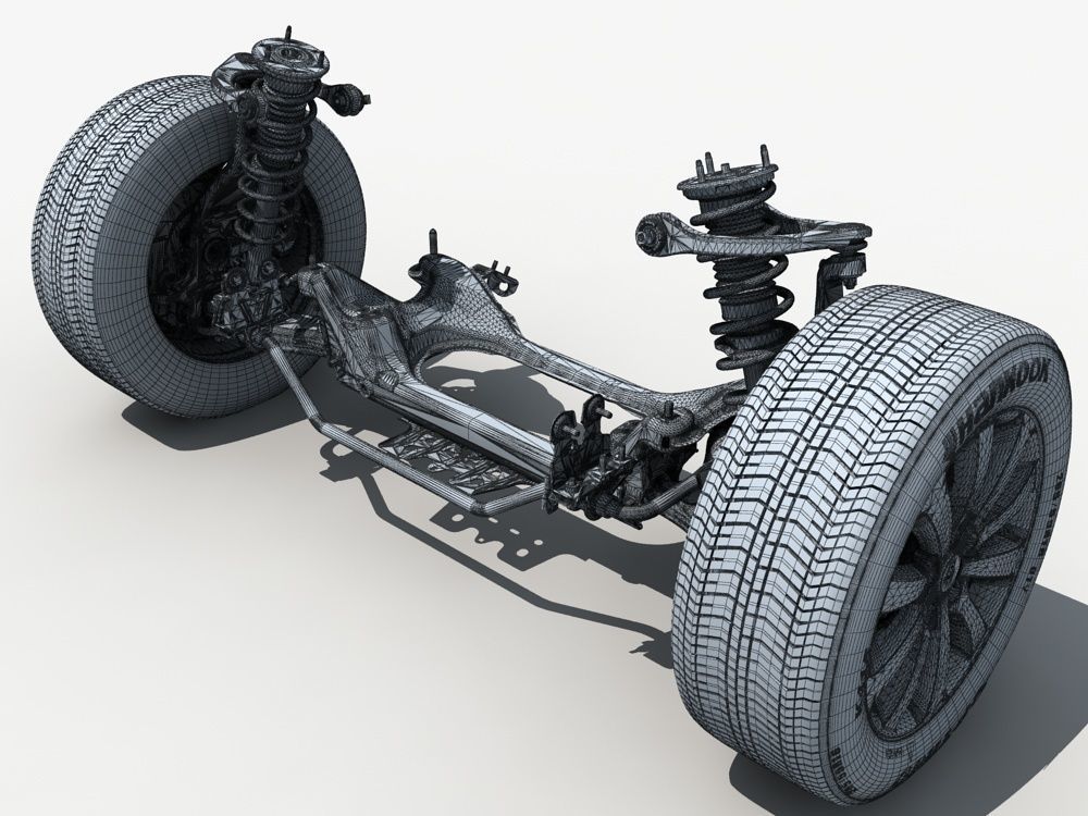 Car Suspension 01 3D model_8