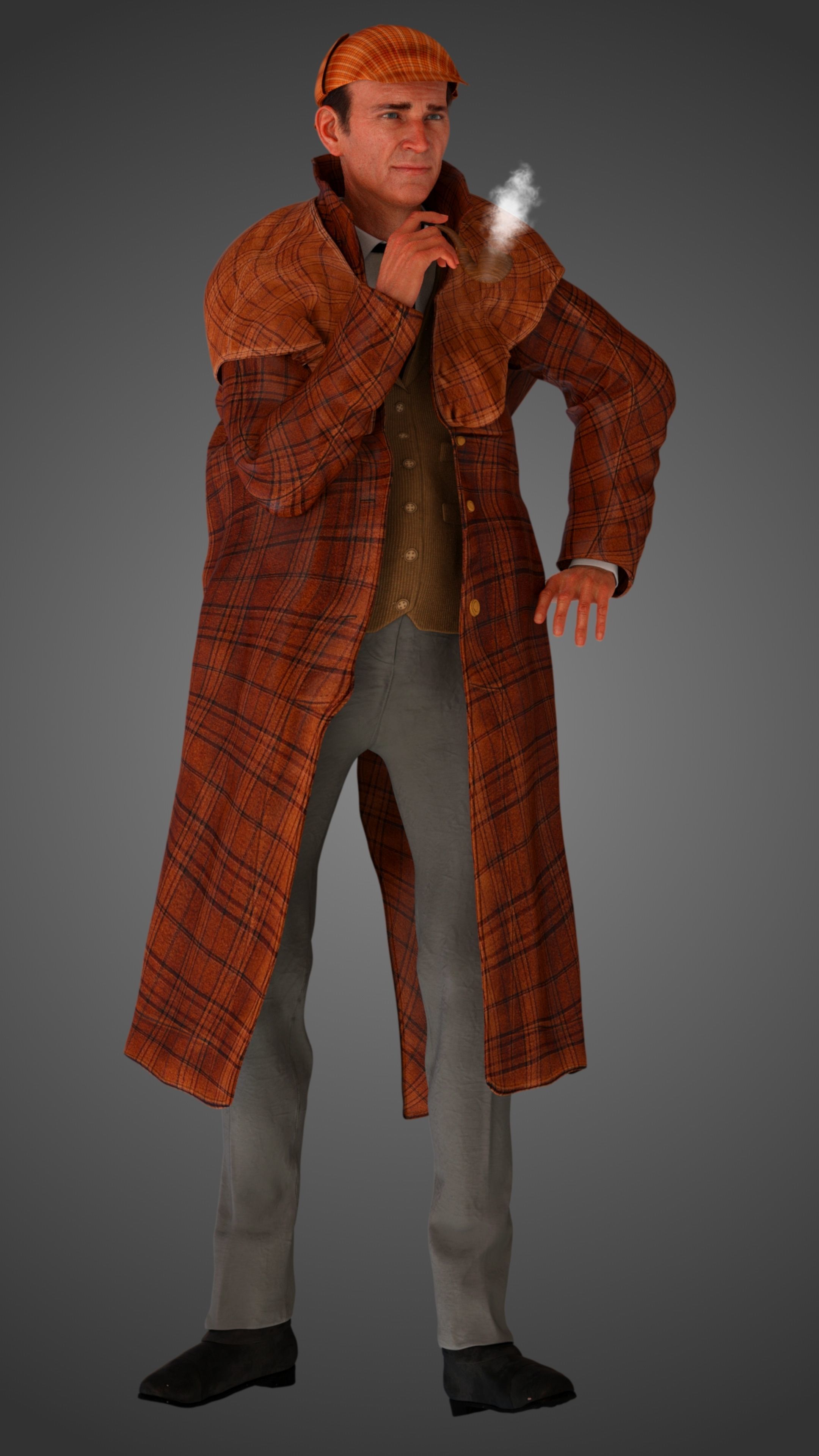 Sherlock 3d Computer Model Sherlock Holmes 3D model animated rigged | CGTrader