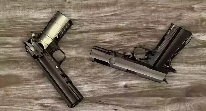 Colt 1911 Low Poly 3D Model