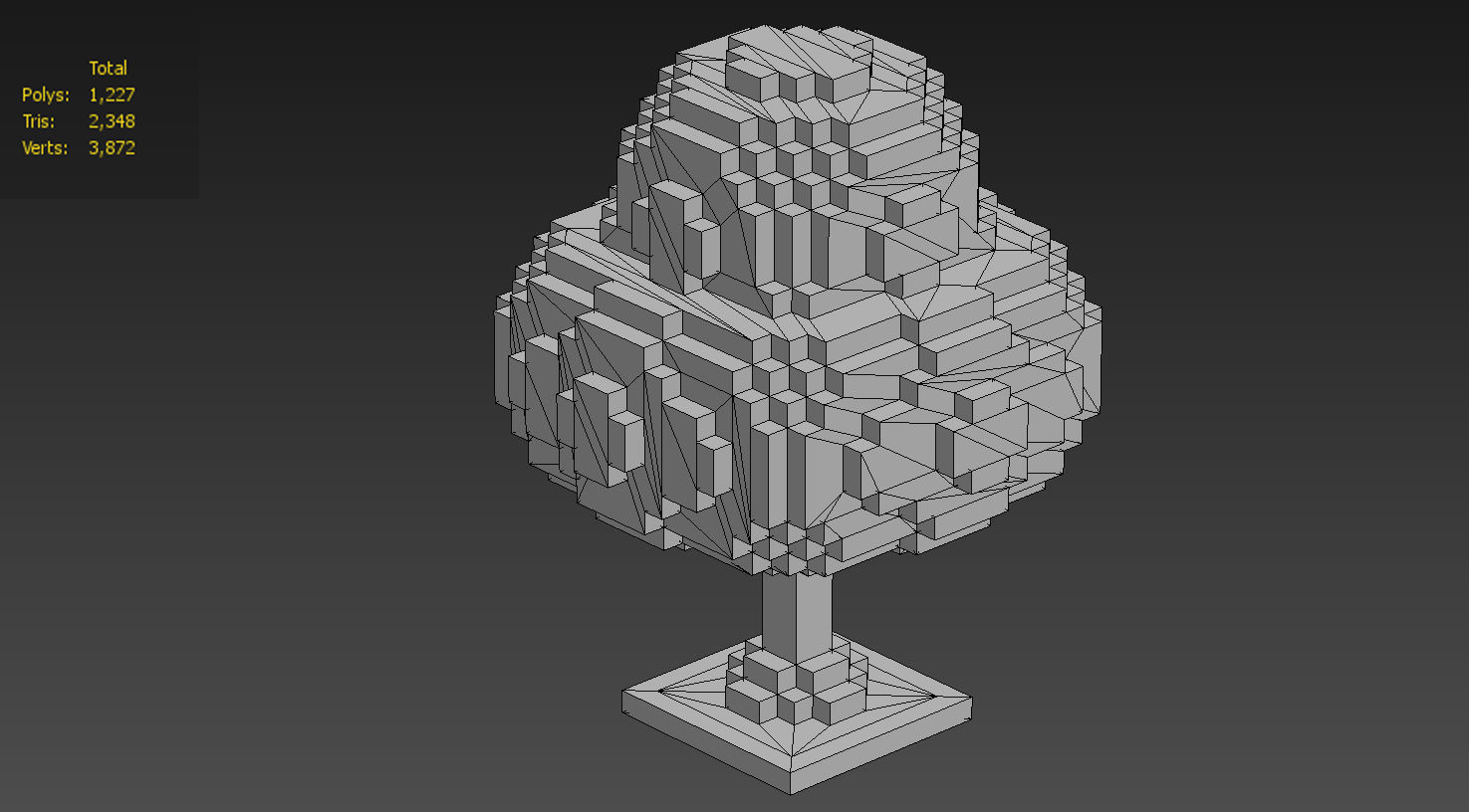 Tree Voxel - 6 Low-poly 3D model_4