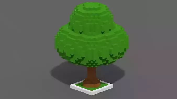 Tree Voxel - 6 Low-poly 3D model Tree Voxel - 6 Low-poly 3D model