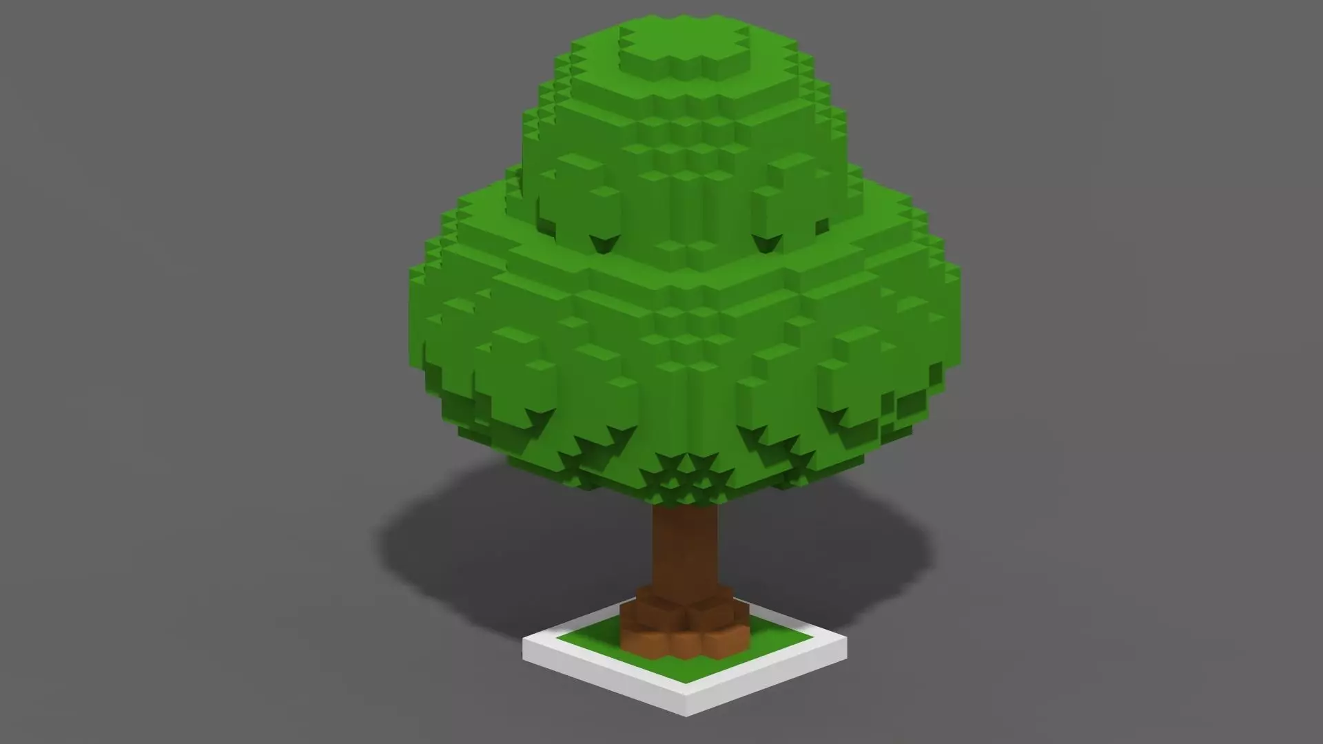 Tree Voxel - 6 Low-poly 3D model_0