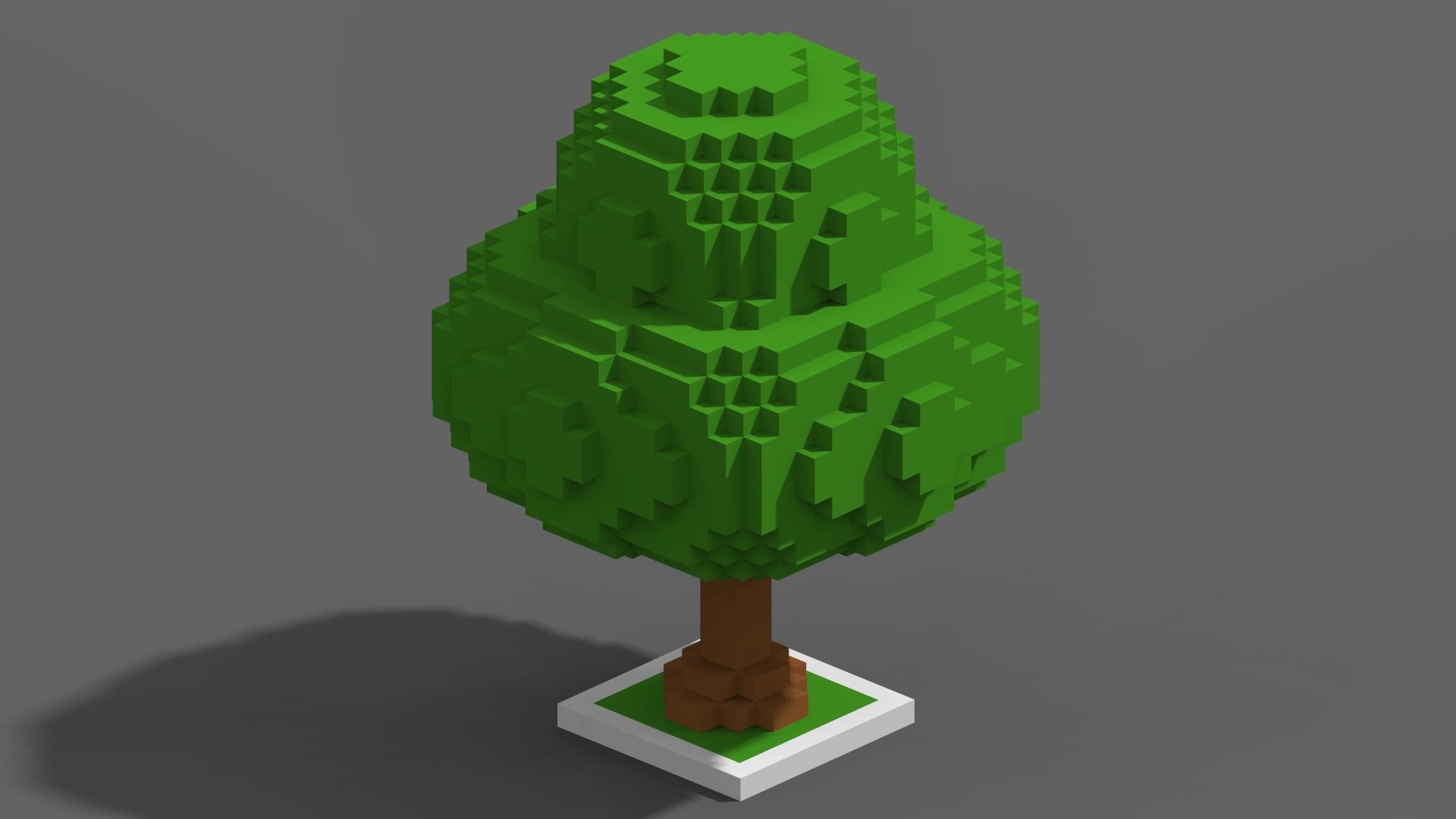 Tree Voxel - 6 Low-poly 3D model_3