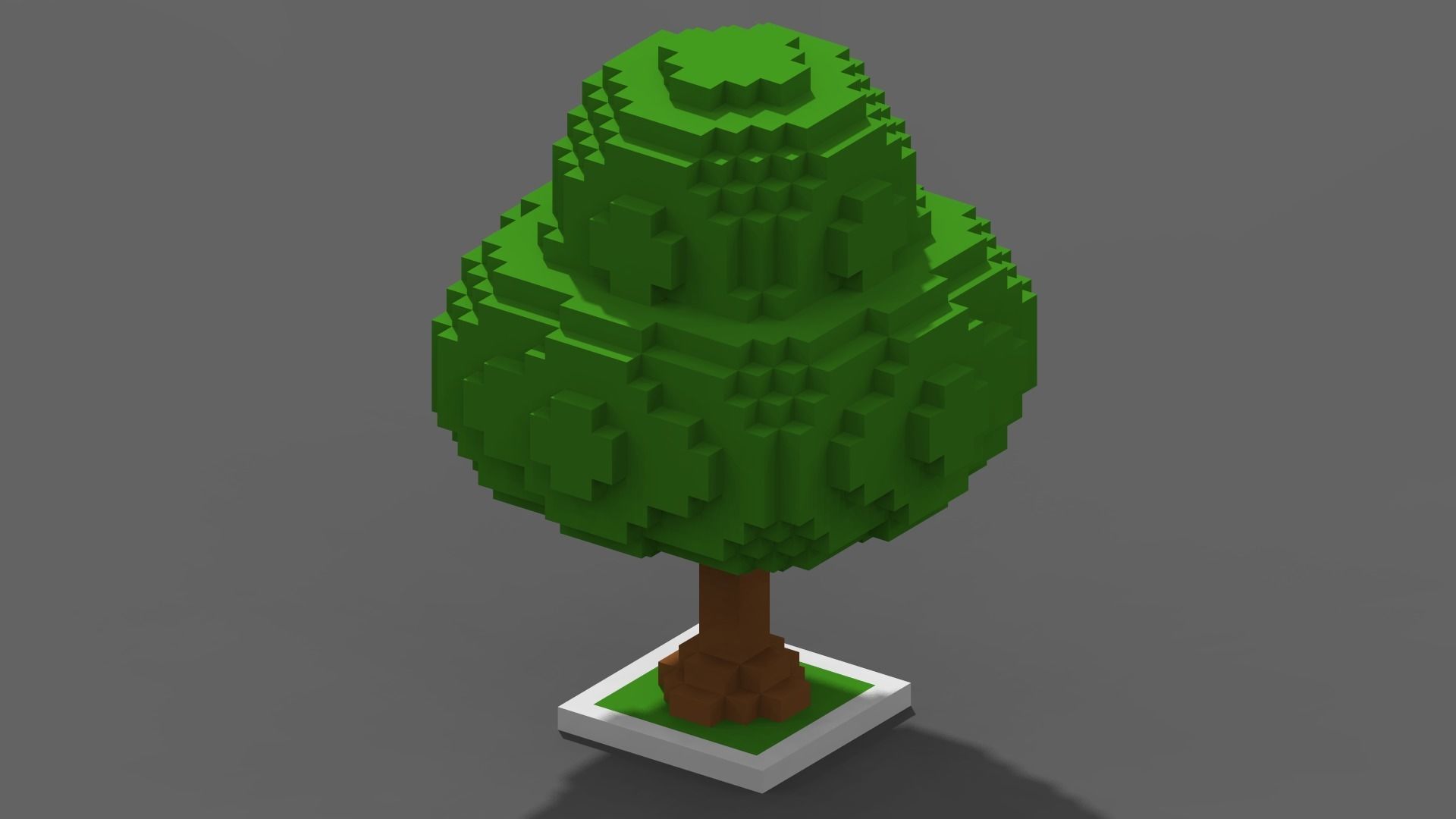 Tree Voxel - 6 Low-poly 3D model_2