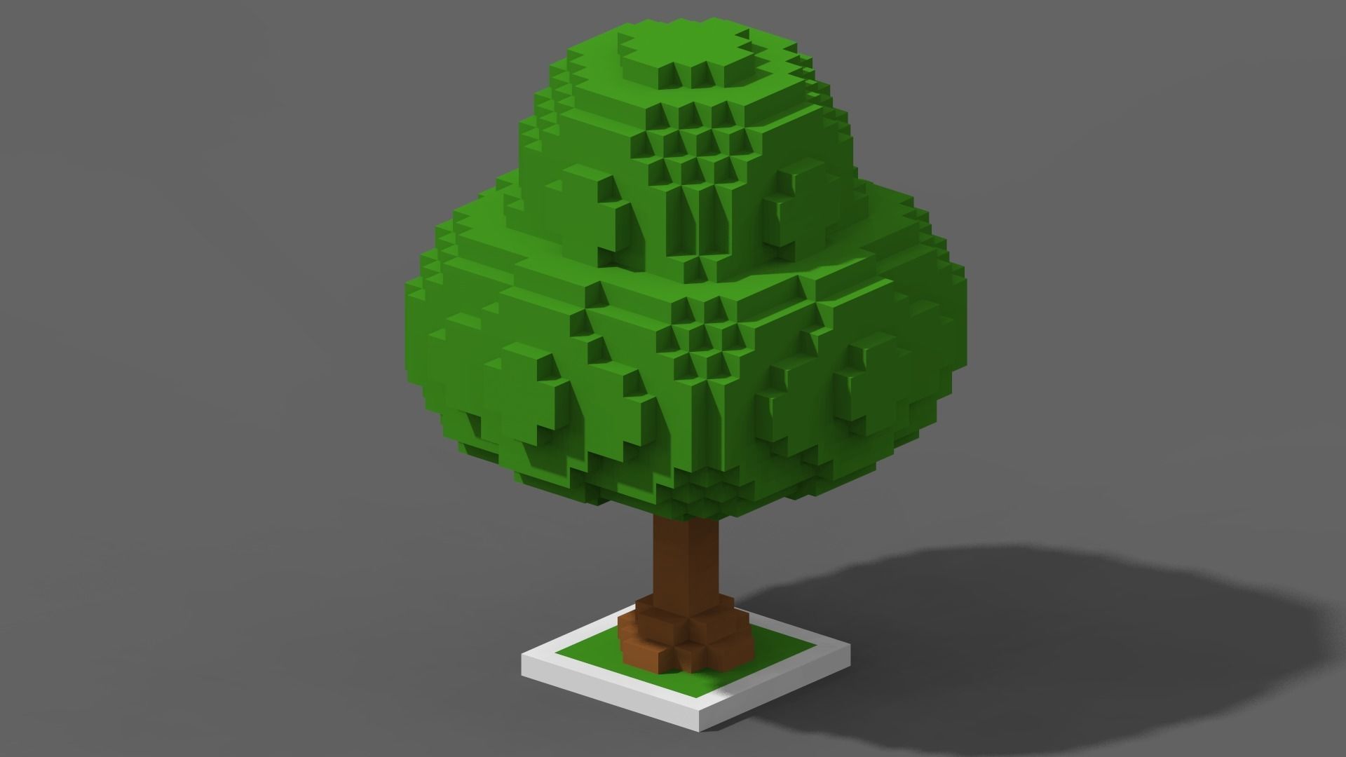 Tree Voxel - 6 Low-poly 3D model_1