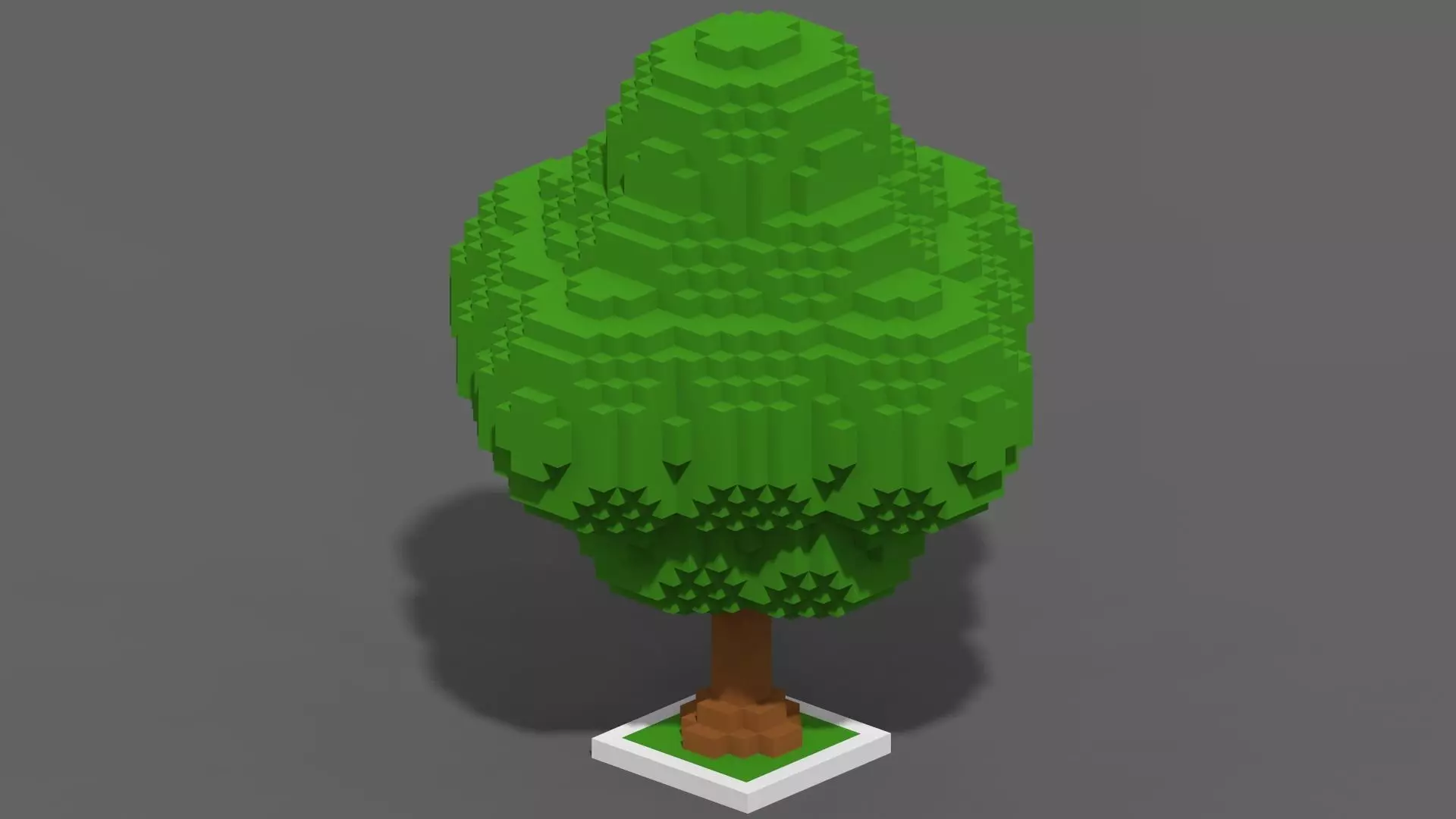 Tree Voxel - 7 Low-poly 3D model_0