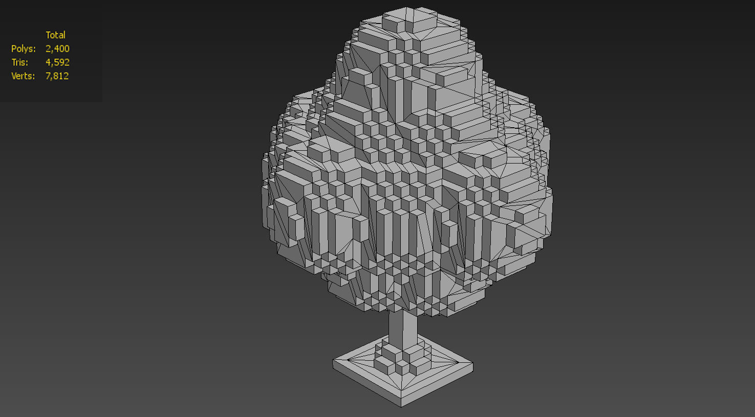 Tree Voxel - 7 Low-poly 3D model_4