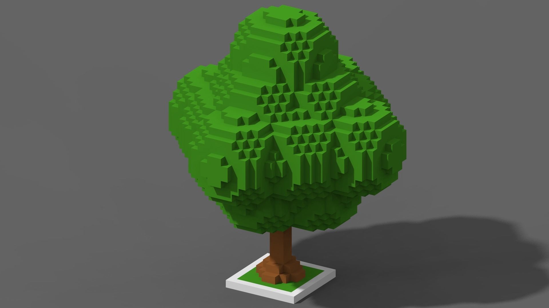 Tree Voxel - 7 Low-poly 3D model_1