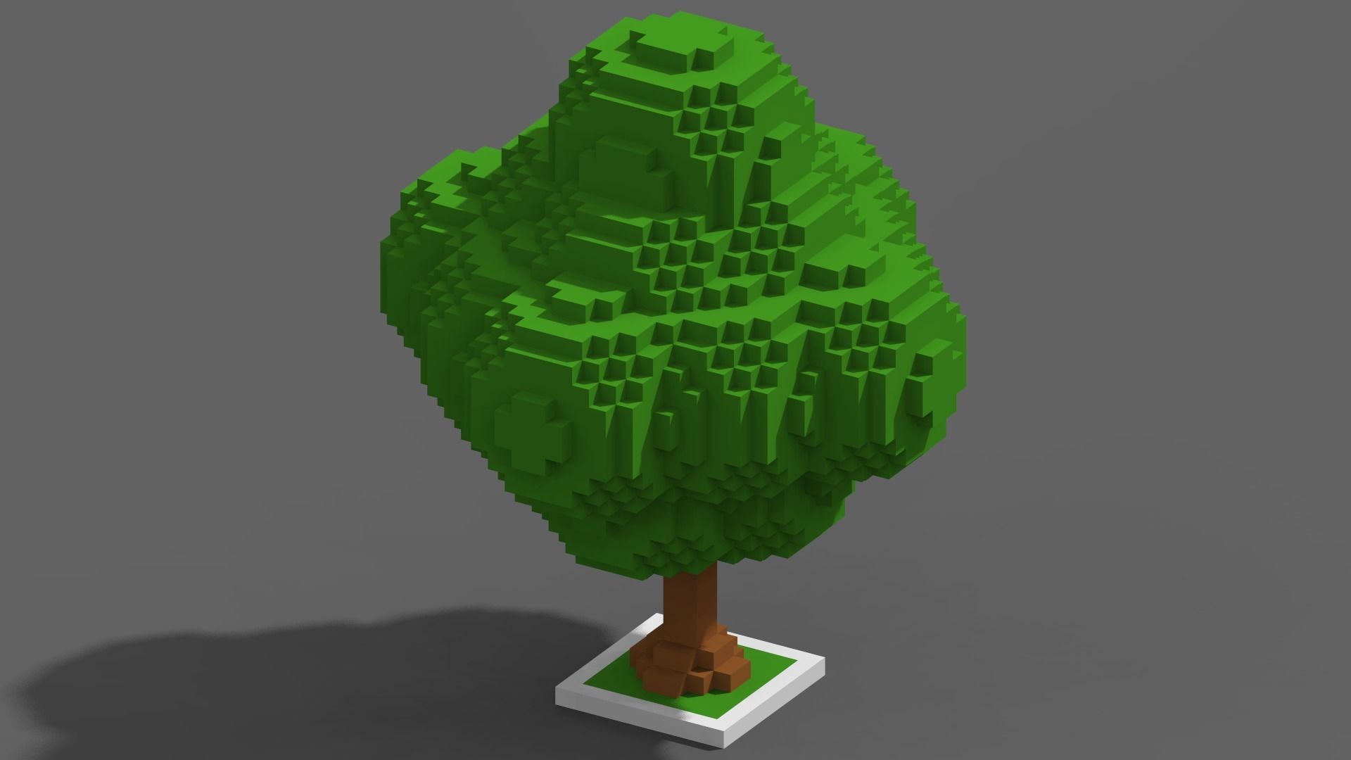 Tree Voxel - 7 Low-poly 3D model_3