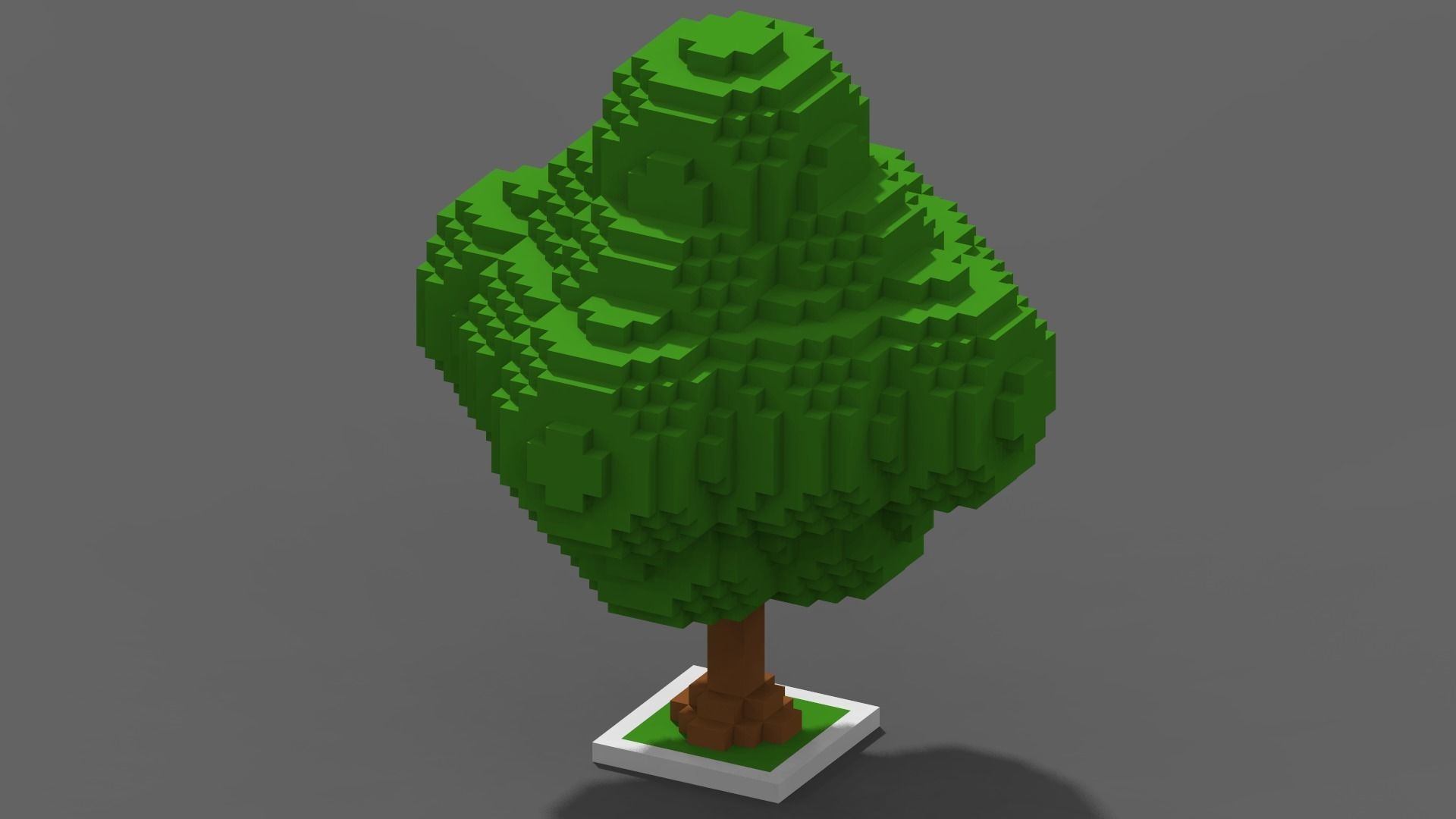 Tree Voxel - 7 Low-poly 3D model_2
