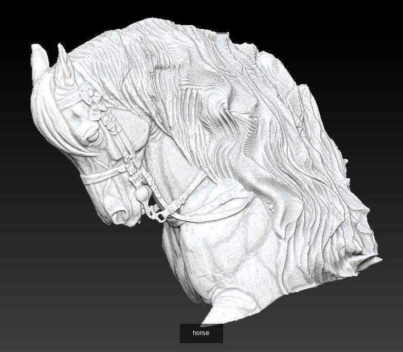 Lot of 4 pcs Horse Mustang heads 3D Model Collection_1