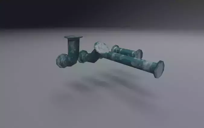 Pipe Set - Waterpipes - Construction Pipes Low-poly 3D model