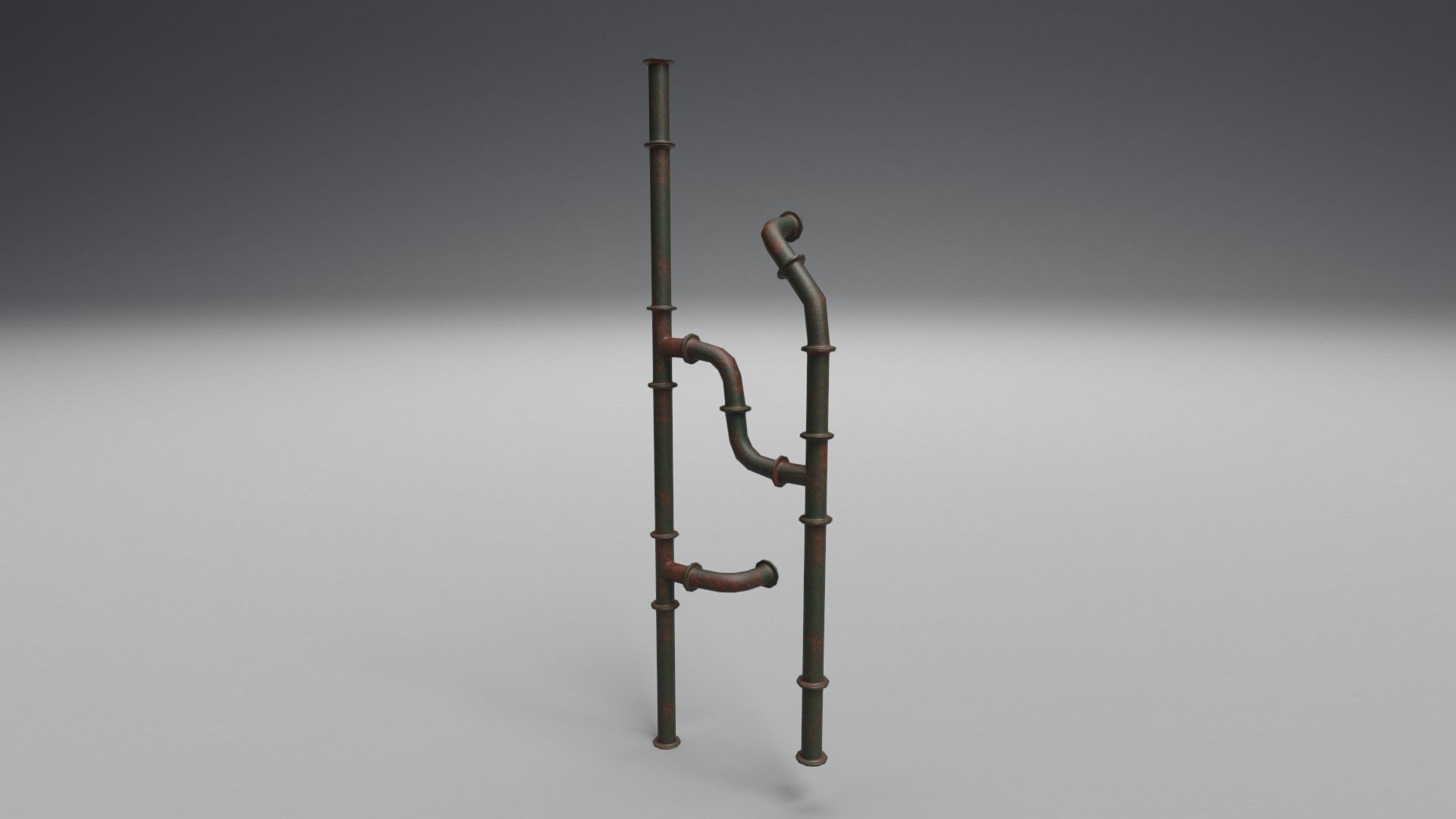 Pipe Set - Waterpipes - Construction Pipes Low-poly 3D model_1