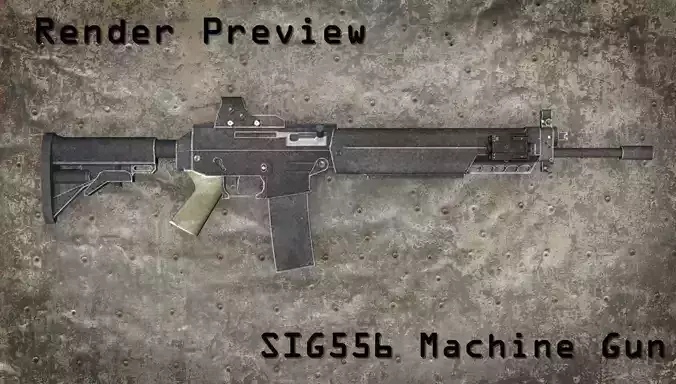 SIG 556 Machine Gun
