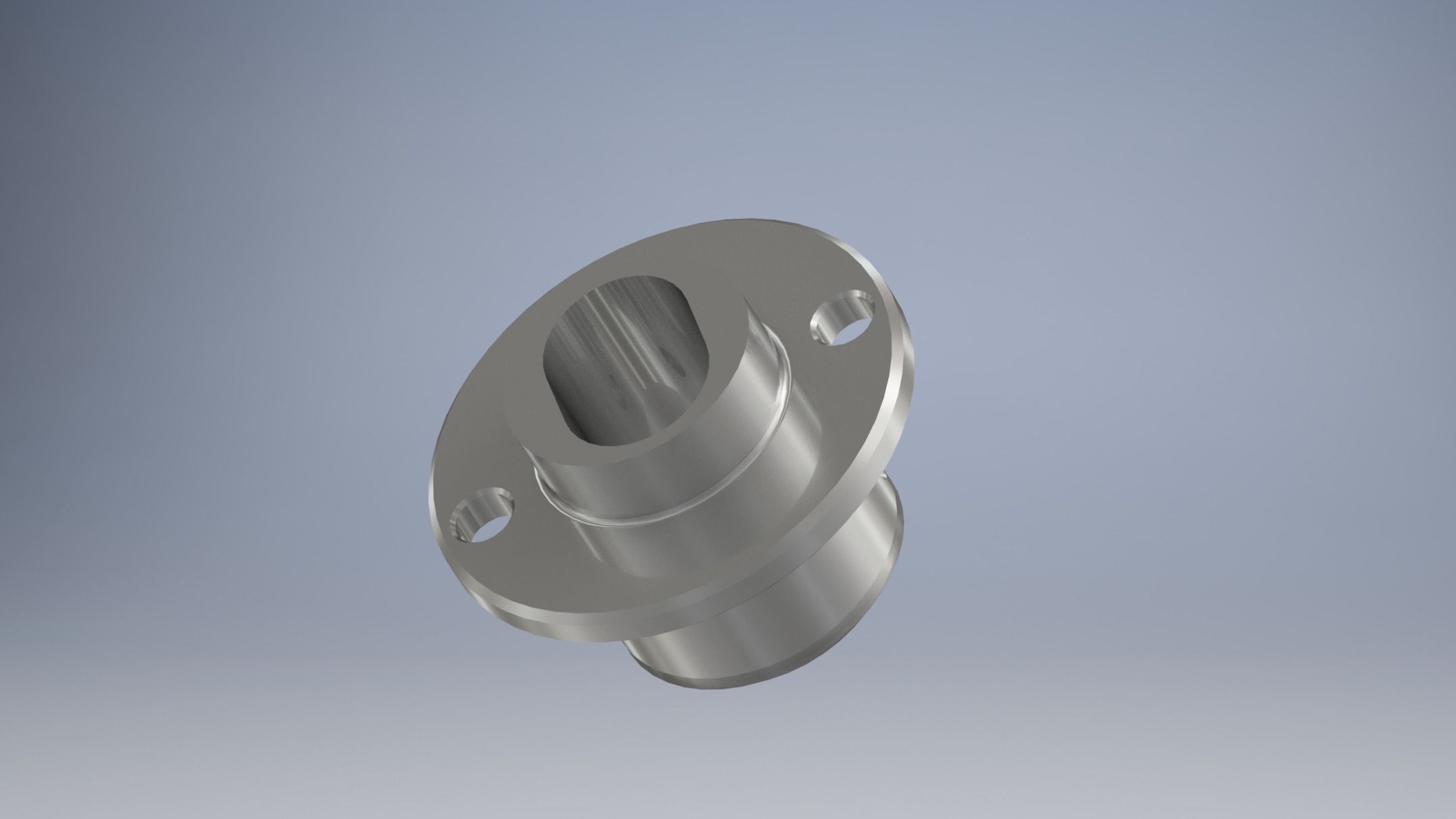 Flange metal plate with holes 3D model_1