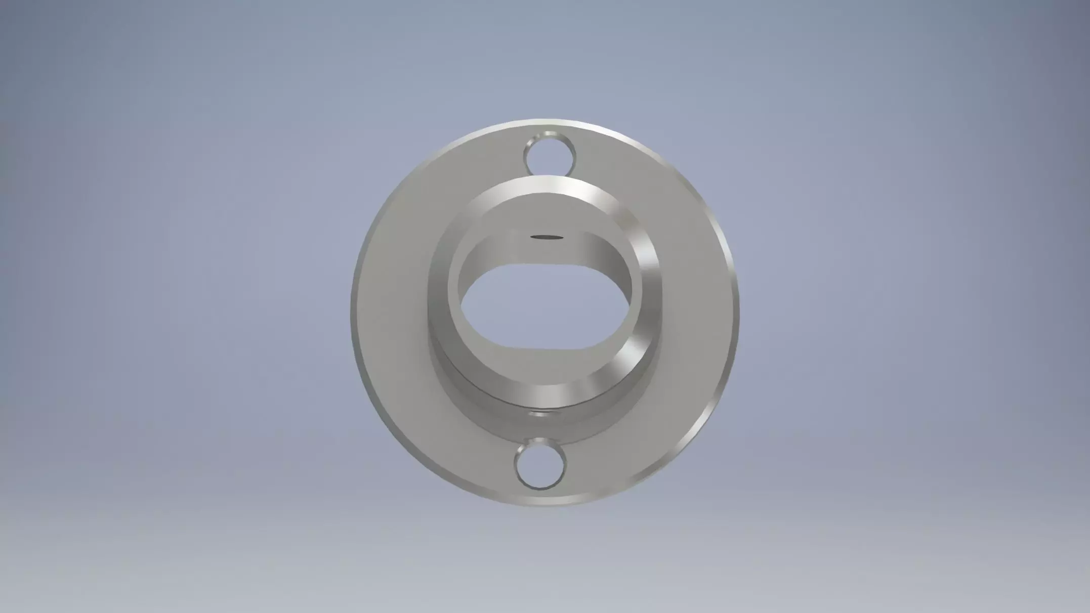 Flange metal plate with holes 3D model_0