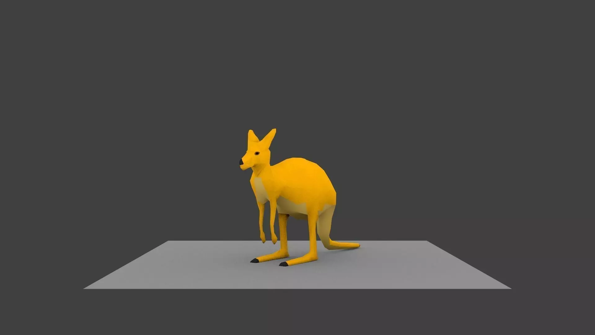 kangaroo made in blender Low-poly 3D model