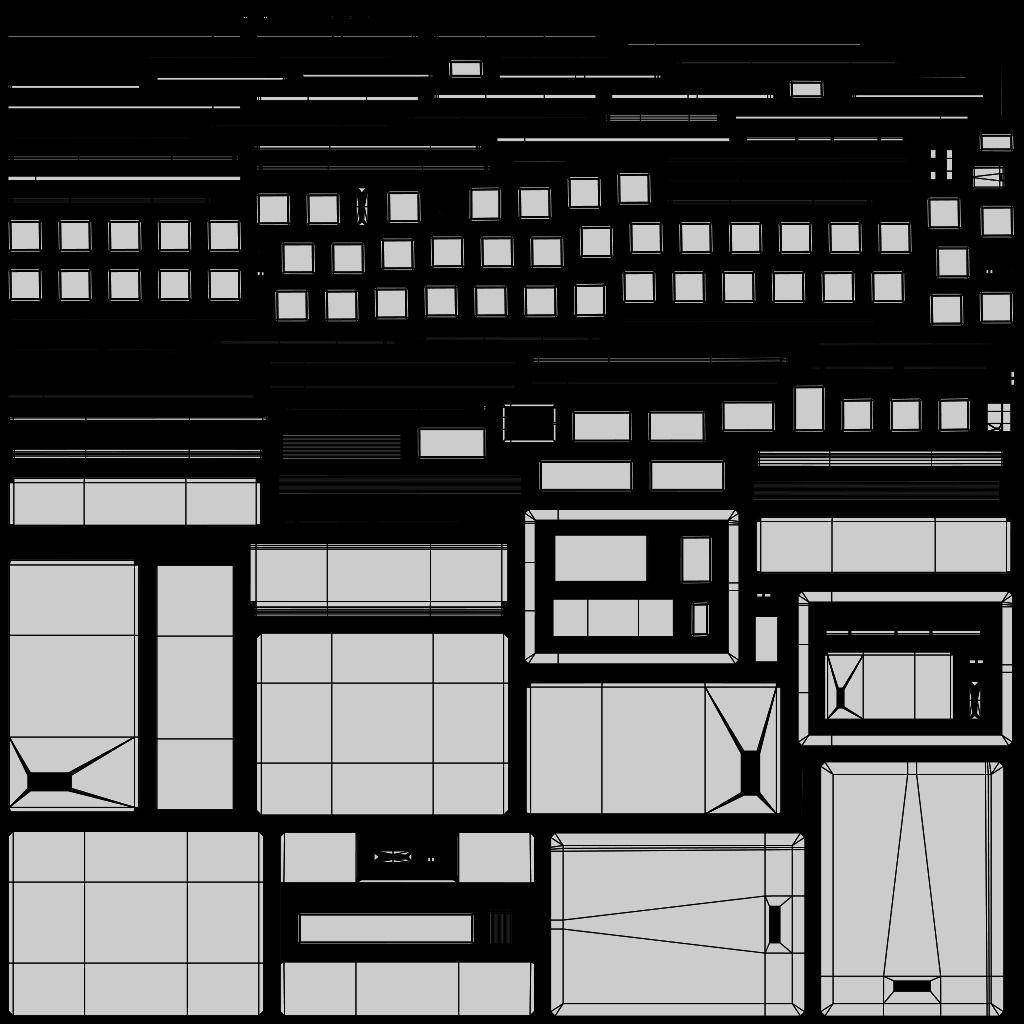 Large Digital Tablet With Keyboard Case and Stylus Low-poly 3D model_20