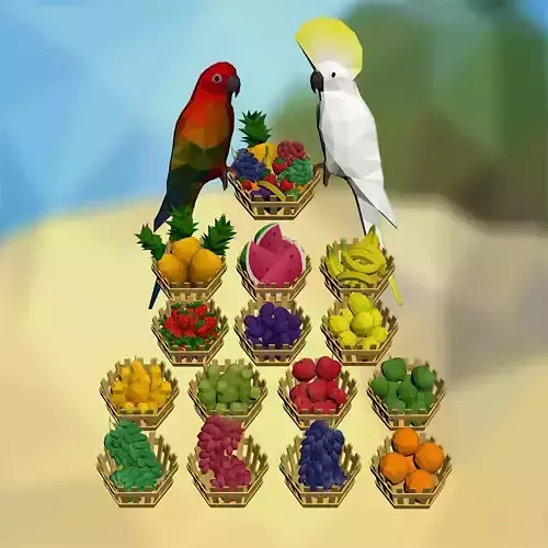 Fruits and Parrots
